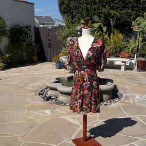 Billabong Black Floral Mini Dress